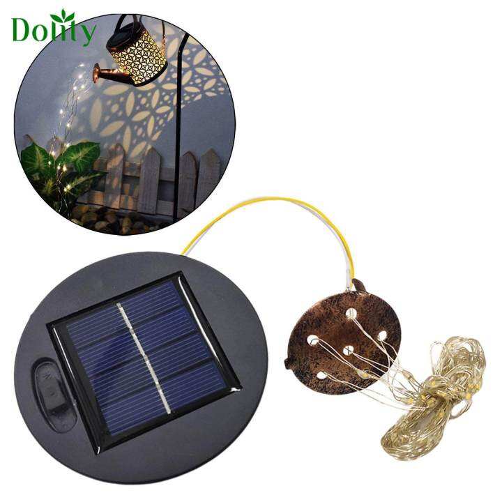 Dolity DIY Kettle Lamp Polysilicon Solar Panel String Lights for