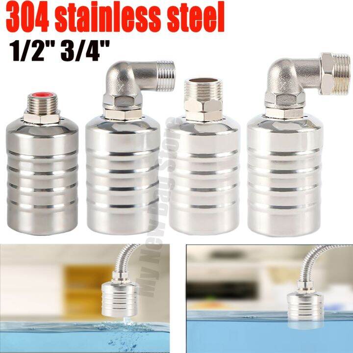 304 Stainless Steel Float Valve Water Tank 1/2 4/3 Water Tower Shutoff