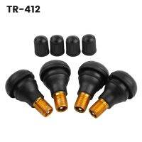 4pcs TR412 Tire Rubber Valve Tubeless Nozzle Wi/ Valve Core With Dust Cap Universal Replacement Automobiles Accessories Valve Stems  Caps  Adapters