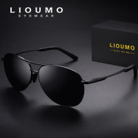 LIOUMO 2021 NEW Men Vintage Alloy Polarized Photochromic Sunglasses Pilot Sun glasses Coating Lens Driving Eyewear For MenWomen