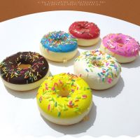 ♝ 6.2CM Artificial Donut Mini Squishy Novelty Toy Simulation Model Food Chocolate Cake Roll Photography Decoration Props