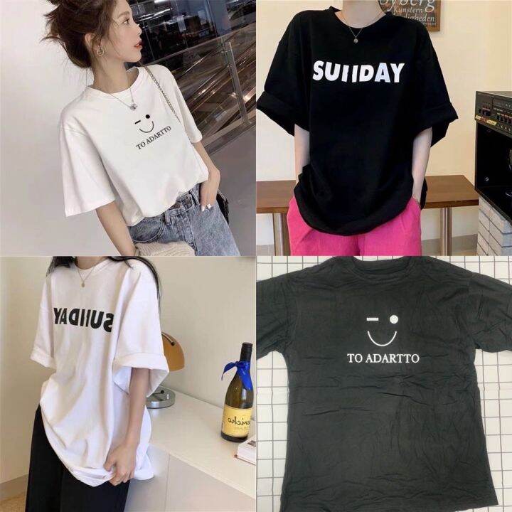 yui-พร้อมส่ง-เสื้อยืด-over-size-คอกลม-แขนสั้น-ผ้านิ่ม-เสื้อยืดแฟชั่น-สไตล์เกาหลี-9352