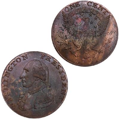 ลดราคาอยู่ที่1792 1795 1791เหรียญหัวชาวโรมันวอชิงตันทองแดงลอกเลียนแบบ