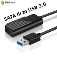 FEBRAIN ความเร็วสูง5Gbps สำหรับสายอะแดปเตอร์ HDD 2.5นิ้ว SATA เป็น USB 3.0ประเภท C เป็น SATA