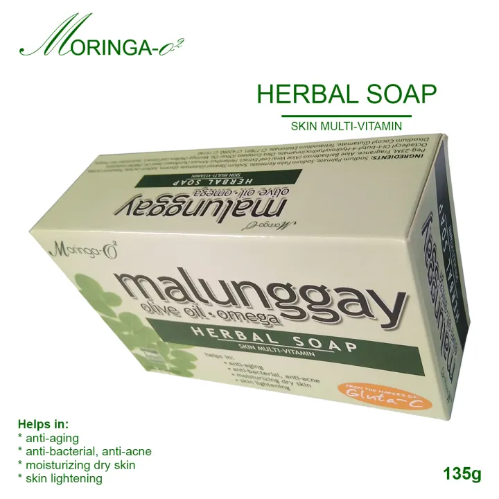 Malunggay Bar Soap 135g, Olive Oil - Omega Herbal Soap, Skin Multi ...