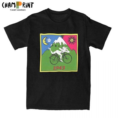 Lsd Albert Hofmann Bicycle Day T-shirts For Men Bike Vintage 100% Cotton Tees Crew Neck Short Sleeve T Shirts Printed Clothes XS-6XL