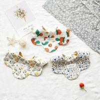 【DT】hot！ Korean Newborn Baby Cotton Bibs Floral Print Double-side Pastoral Type Infant Burp Cloths Saliva