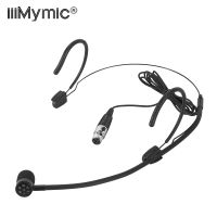 Iimymic Uni-ทิศทางชุดหูฟังสีดำ Mikrofon 4ขา XLR TA4F ไมโครโฟนสวมศีรษะ Nyanyian untuk Sistem BodyPack ไร้สาย Shure