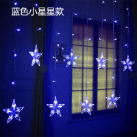 LED icicle Star Moon Lamp Fairy Curtain String Lights Christmas Garland Outdoor For Bar Home Wedding Party Garden Window Decor