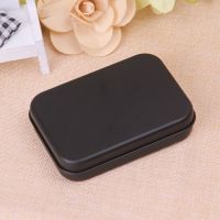 100pcs Mini Tin Gift Box Small Empty Black Metal Storage Box Case Organizer For Money Coin Candy Keys Playing Card Storage Boxes