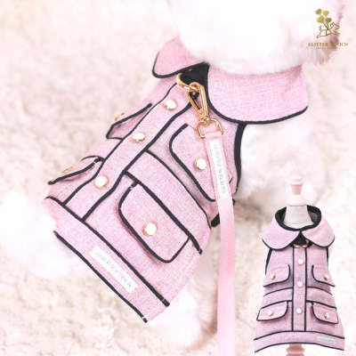 Glitter Pooch Harness ชุดรัดอก สายจูง เสื้อผ้า สุนัข, หมา, แมว, สัตว์เลี้ยง พร้อม สายจูง รุ่น Mini Coco