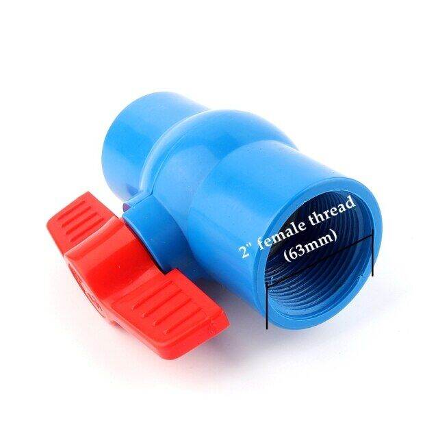 1/2"4" Blue Female Thread Big Size Pvc Ball Valve Garden Irrigation