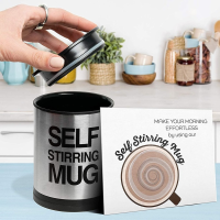 สแตนเลส400ML ไฟฟ้าอัตโนมัติ Self Stirring กาแฟนมผสมถ้วยน้ำขวดถ้วยกาแฟ Magnetic Mug Smart Mixer