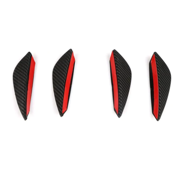 4Pcs Universal Car Carbon Fiber Air Knife Front Bumper Decoration ...