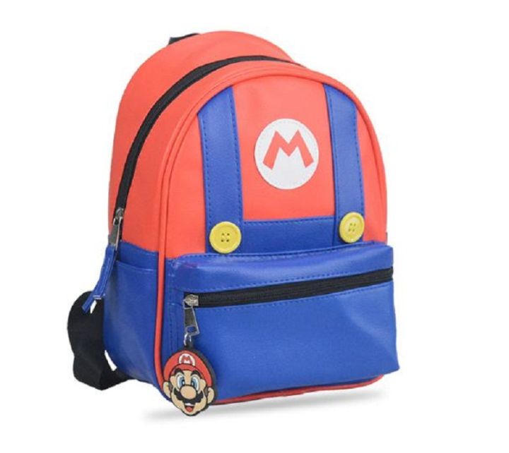 top-new-cartoon-mario-kids-backpack-super-mario-kindergarten-kids-leisure-school-bag