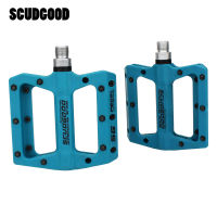 SCUDGOOD Bicycle Pedals Nylon Fiber Ultra-light Mountain Bike Pedal 4 Colors Big Foot Road Bike Bearing Pedals Cycling Parts