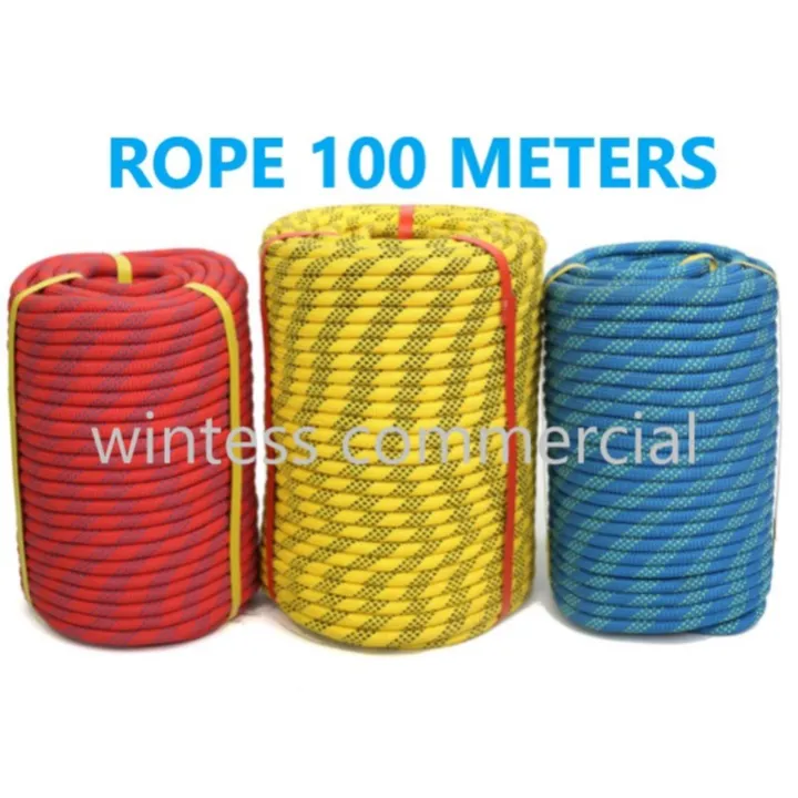 Kernmantle rope rescue rope with carabineer 100M Lazada PH