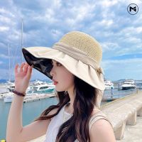 COD DSFDGESERRRRR 2022 Spring New Sunshade Hat Female Korean Fashion Black Glue Hollow Out Big Brim Sun Hat Tourism Sunscreen Fisherman Hat