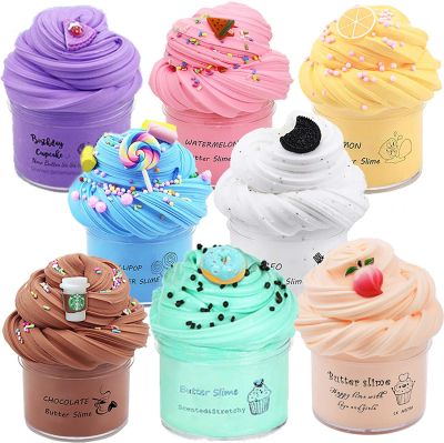 70ml/8 Colors Slime Fluffy Kids Toys Intellectual Development Anti Pressure Childrens Toy Diy Color Foam Clay For Children