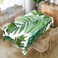 Green leafy green polyester printing tablecloth