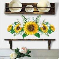 Free Shipping Removable Sunflower Wall Sticker Kitchen Waterproof Decals For Kids Room Living Room Bedroom Home Decoration Wall Stickers  Decals