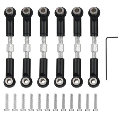 6Pcs Adjustable, Suitable for Wltoys 1/18 A949 A959 A969 A979 K929 A959-B Metal Connecting Rod Servo Connecting Rod