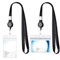 Neck Strap Name Badge Holder Transparent Exhibition ID Emoloyees Staff Work Card with Lanyard Neck Strap for Students Nurses