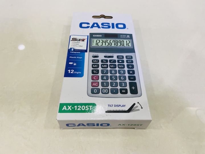 casio-เครื่องคิดเลข-ตั้งโต๊ะ-รุ่น-ax-120st-ยกหน้า-ประกันศูนย์เซ็นทรัลcmg-2-ปีจากร้าน-m-amp-f888b