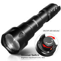 UniqueFire 2002D LED IR 940nm 850nm 810nm Hunting Flashlight Fresnel Zoom Night Vision Dimmer Swtich Torch Max.1000 Meters