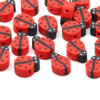 20/50/100pcs Cute Ladybug Polymer Clay Beads Loose Spacer Beads For Jewelry Making Bracelet Necklace DIY Handmade Accessories DIY accessories and othe