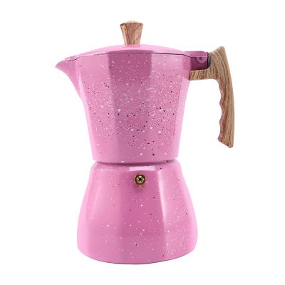 Latte Mocha Coffee Maker Italian Moka Espresso Cafeteira Percolator Pot Stovetop Coffee Maker 300Ml Pink