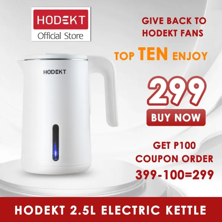 free shipping electric kettle HODEKT 2.5L Stainless Steel Electric Kettle Lazada PH