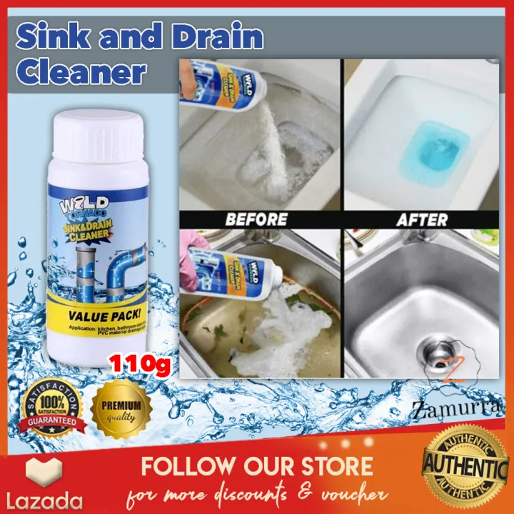 AUTHENTIC Powerful Sink & Drain Cleaner Toilet Bathroom Kitchen Sink ...