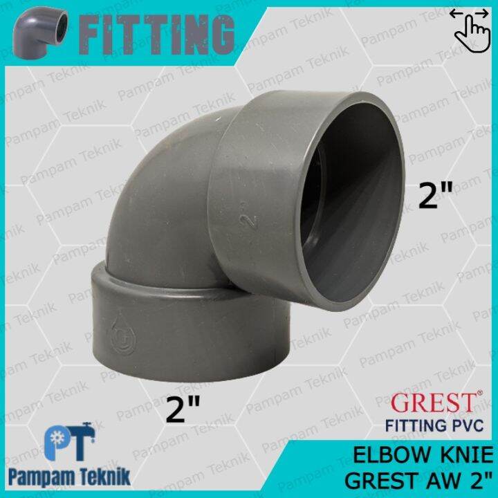 Keni L Knie Elbow Knee Inch Aw Grest Fitting Pipa Pvc Inci Lazada Indonesia