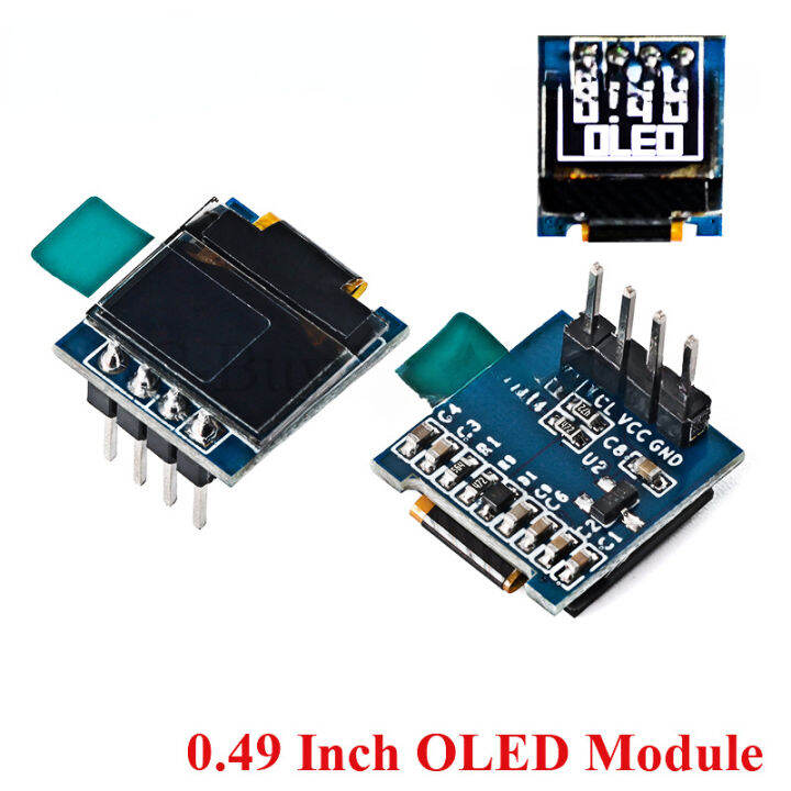 MODULO OLED DA 0,49 Pollici Risoluzione 64x32 Comunicazione I2C Display - Foto 5