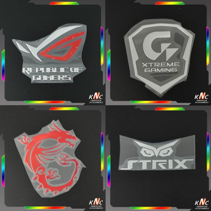 Tem Sticker Dán Trang Trí Hình Họa Tiết Logo Gaming ROG GiGaByTe ...