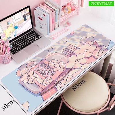 ﹍ Pink Cute Mouse Pad Gamer Pad Big Kawaii Mousepad XXL Mouse Mat Keyboard Mat Desk Mat Table Carpet Mausepad Computer Laptop Pad