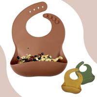 【CW】 1PC Apron Toddler Silicone Bibs Baby Kids Boys Saliva Feeding Bib 9 Colors baby Aprons