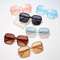 ♈♦ 2023 New Women Men Gradient Colors Retro Art Square Shape Sunglasses Adult Fashion Sunscreen UV400 Glasses Female Sun Glasses