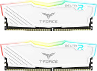 TEAMGROUP T-Force Delta RGB DDR4 16GB (2x8GB) 3200MHz (PC4-25600) CL16 Desktop Memory Module ram TF4D416G3200HC16CDC01 - White 16GB(2x8) DDR4 3200MHz 16-18-18-38 white