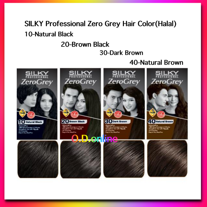 SILKY Professional Zero Grey Hair Color 95ml(Halal) Lazada Singapore