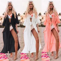 --D0512 Europe and the United States chiffon pure color beach blouse sexy cardigan with holiday bikini smock dress is prevented bask in unlined upper garment