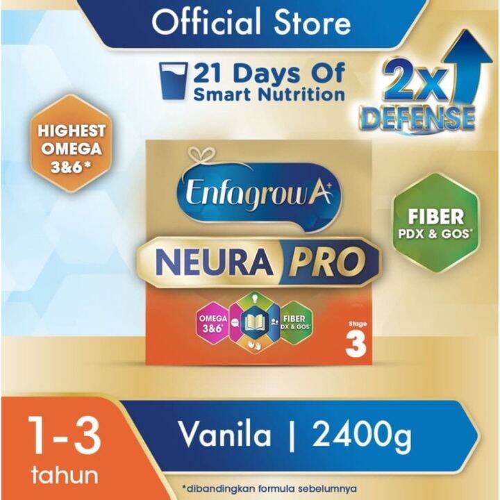Mead Johnson Enfagrow A+ 3 Neura Pro Vanila 2400gr Susu Pertumbuhan