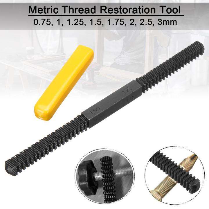 Metric Thread Repair File Pitch Size 0.75, 1, 1.25, 1.5, 1.75, 2 & 3mm