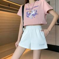 COD SDFERTGRTYTYUYU Mandice Loose hot pants womens summer high waist slim wide leg pants ins Sports Leisure all-match student running shorts women