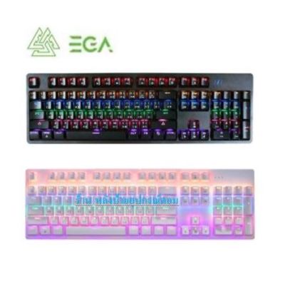 EGA ⚡️FLASH SALE⚡️ (ราคาพิเศษ) Newๆๆ มี2สี Type-K3 มีไฟRGB Gaming Keyboard คีย์บอร์ดมาโคร Blue Switch / Red