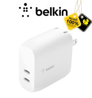 Belkin Dual USB-C Wall Charger 2x Ports USB-C 20W Total Output 40W (WCB006dqWHJP)