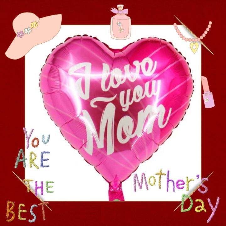 I Lovw You Mom 18 Inches Pink Heart Happy Mother S Day Party