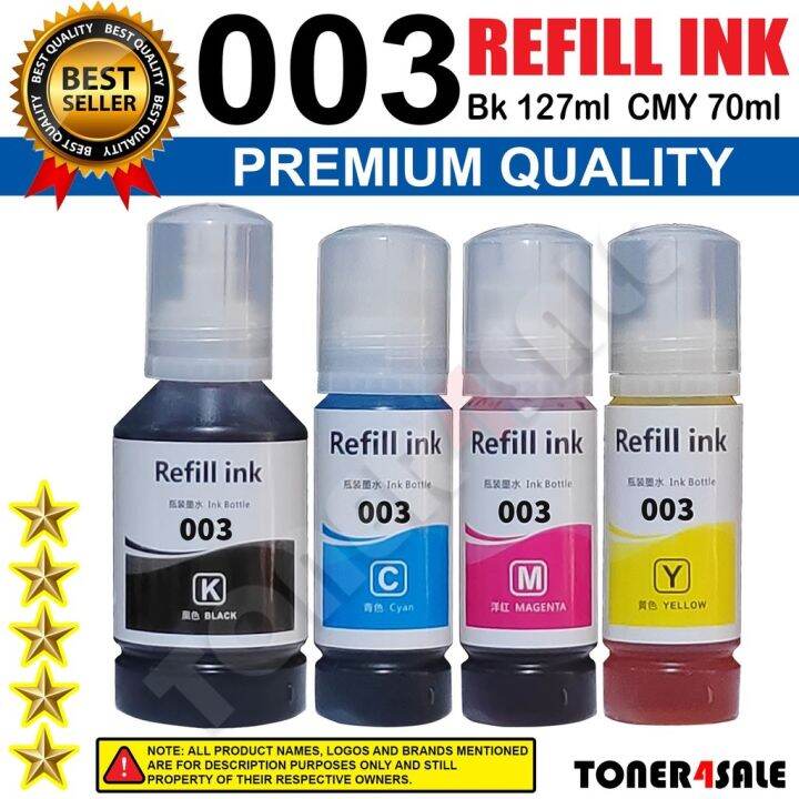 refill ink 003 for epson L3110 L3210 L1110 L1210 L1250 L3116 L3216 ...