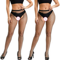 【 Cw】women S Fishnet Tights Fashion Club Party Net Holes Black Nylon Stockings SmallMediumbig Mesh Pantyhose Ladies Hosiery